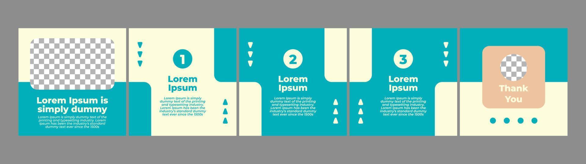 carousel layout template for social media post vector