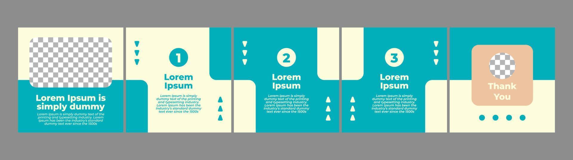 carousel layout template for social media post vector