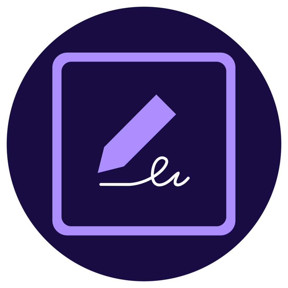 Adobe fill and sign icon png