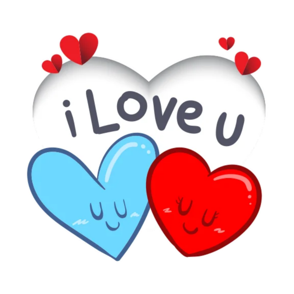 Happy valentine day sticker png
