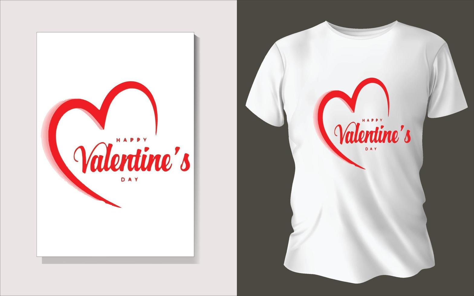 Valentines day special Tee shirt design vector