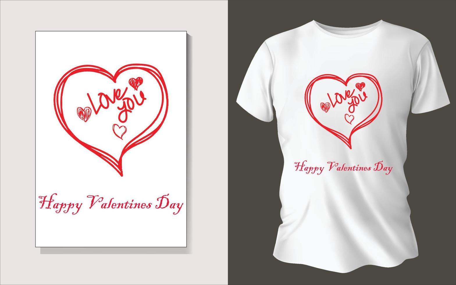 Valentines day special Tee shirt design vector