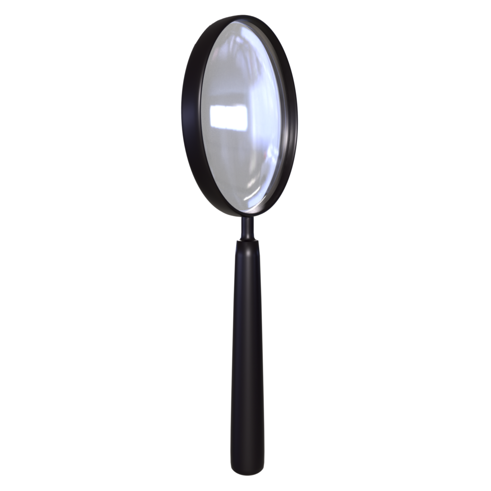 Magnifying glass isolated on transparent png