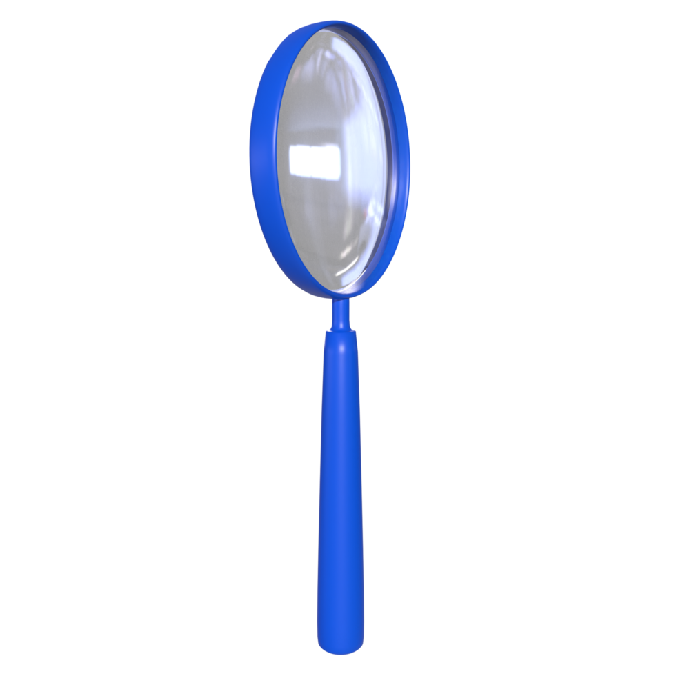 Magnifying glass isolated on transparent png
