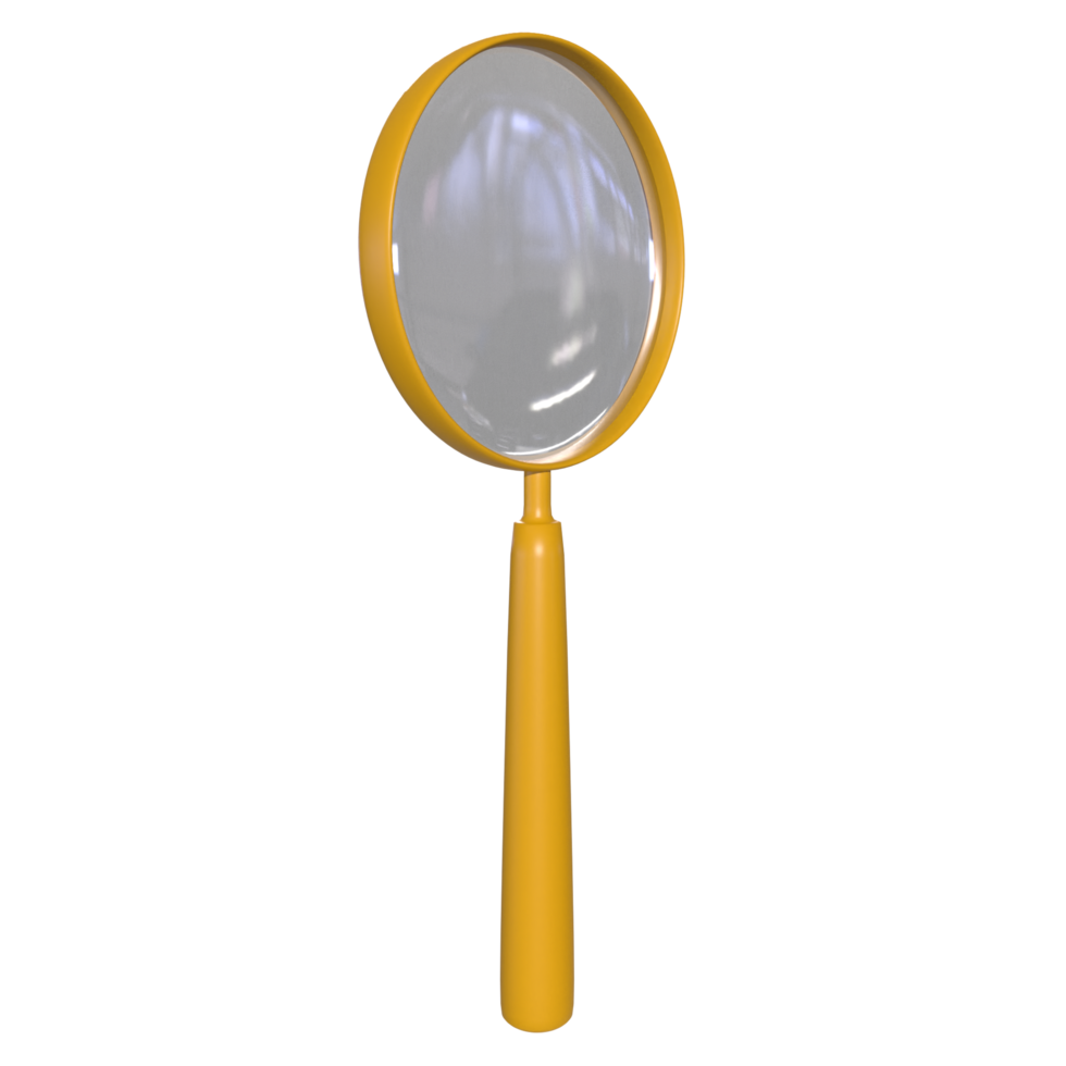 Magnifying glass isolated on transparent png