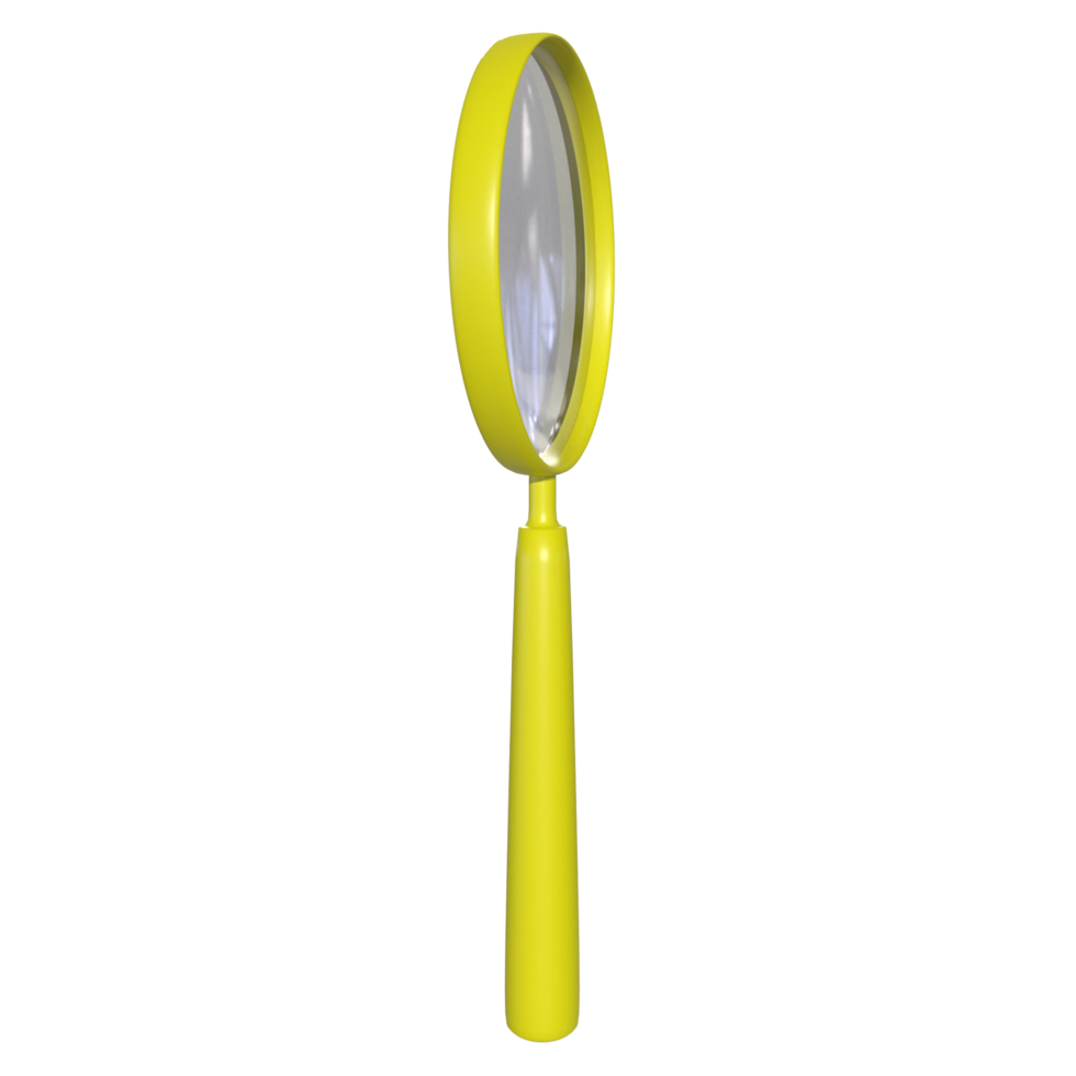 Magnifying glass isolated on transparent png