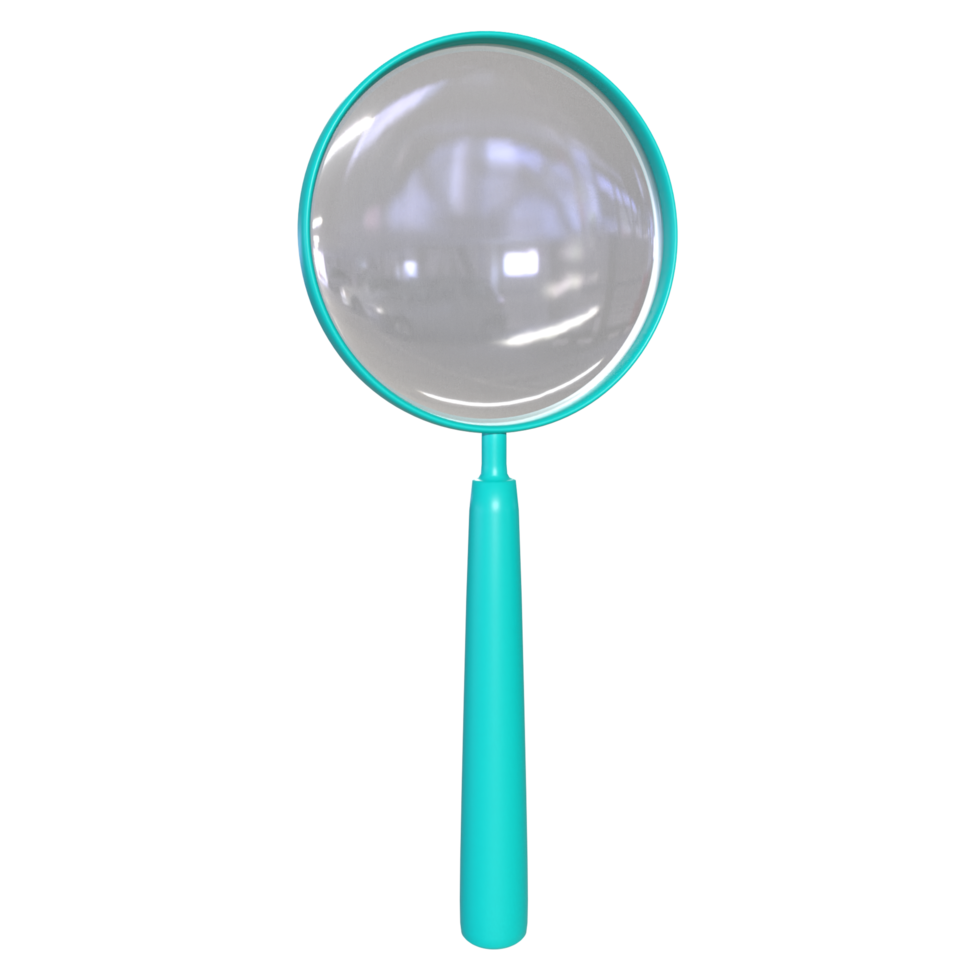 Magnifying glass isolated on transparent png