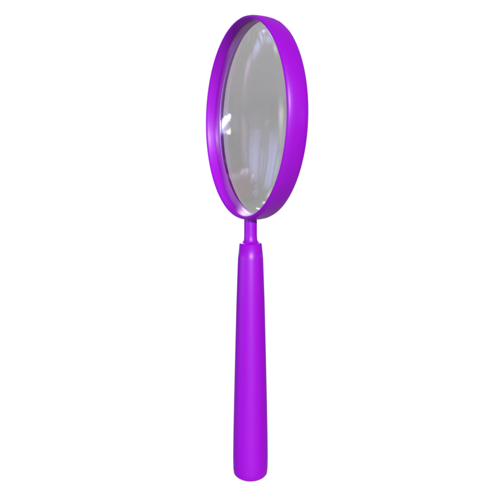 Magnifying glass isolated on transparent png