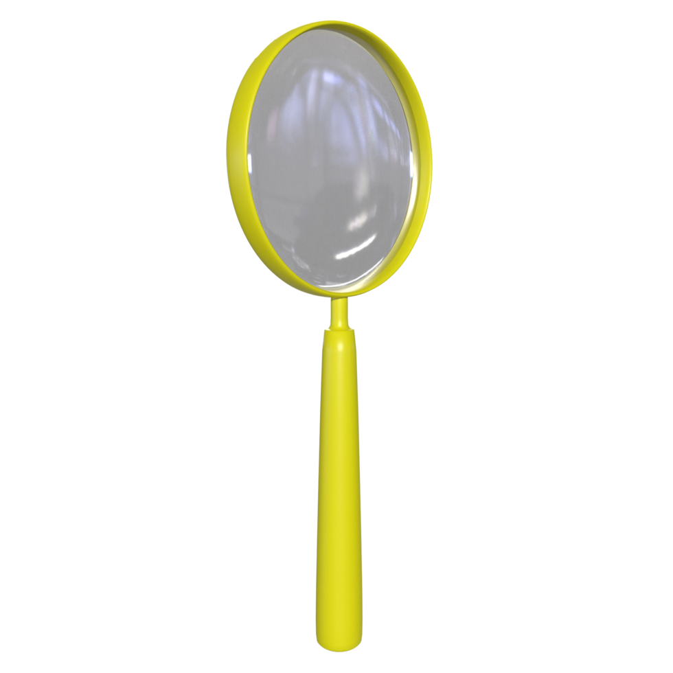 Magnifying glass isolated on transparent png