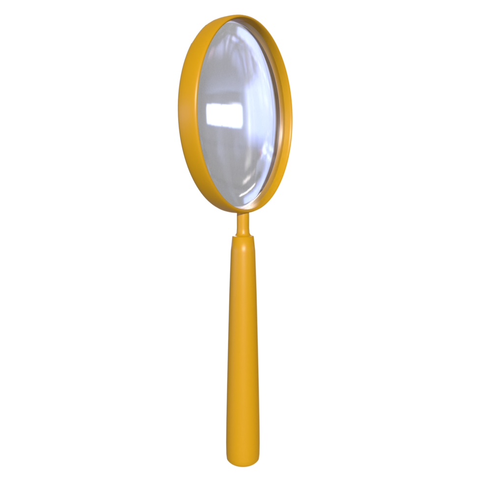 Magnifying glass isolated on transparent png
