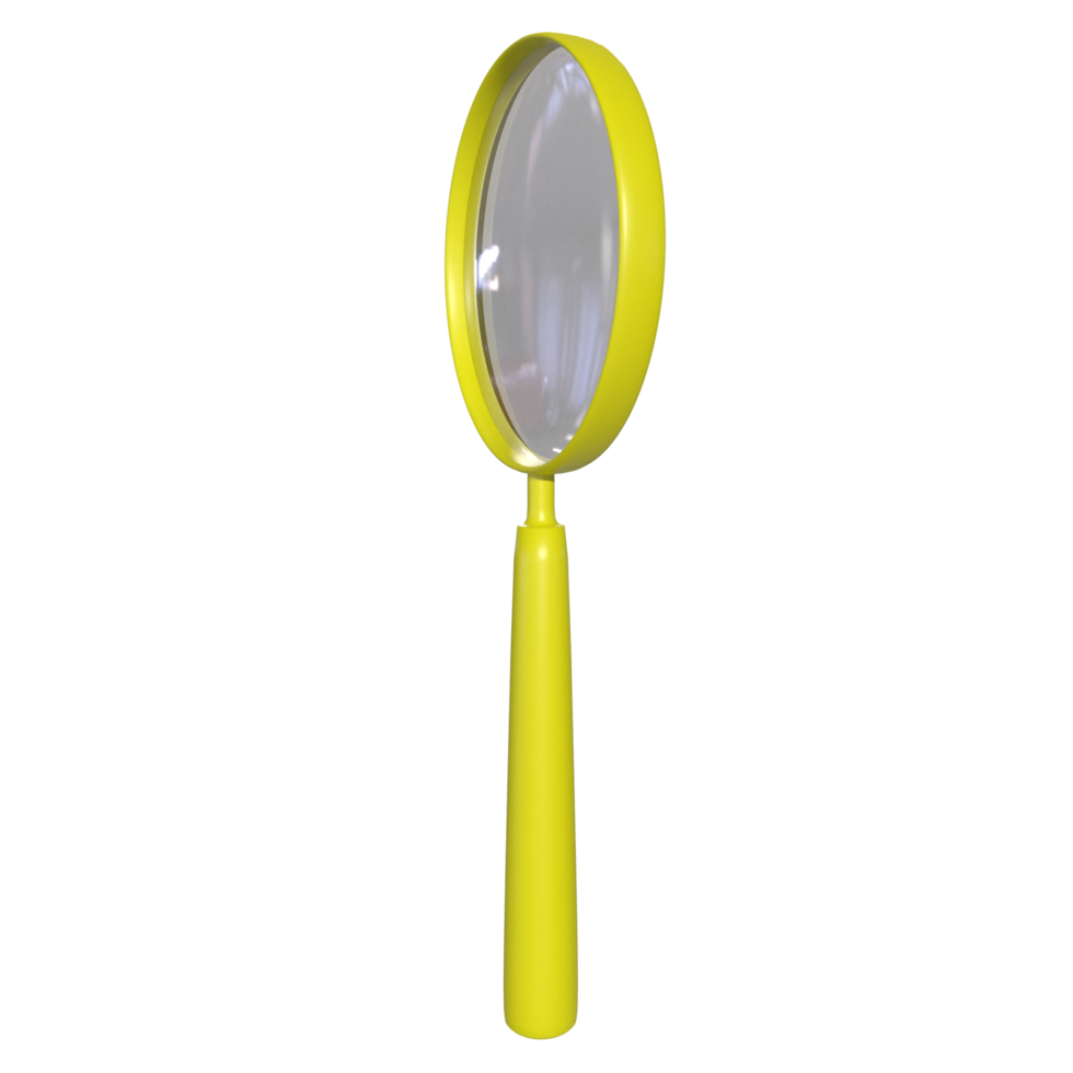 Magnifying glass isolated on transparent png
