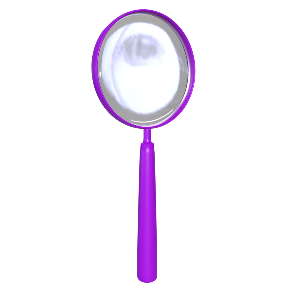 Magnifying glass isolated on transparent png