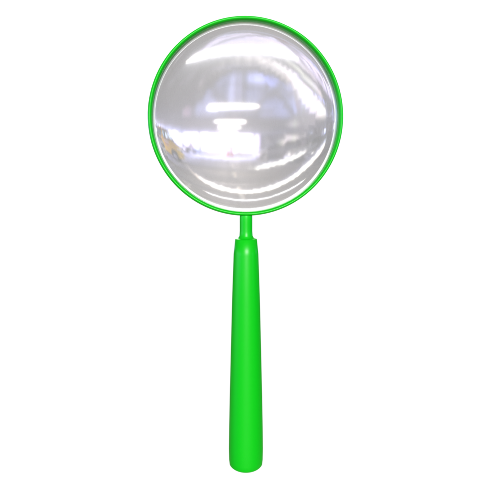 Magnifying glass isolated on transparent png