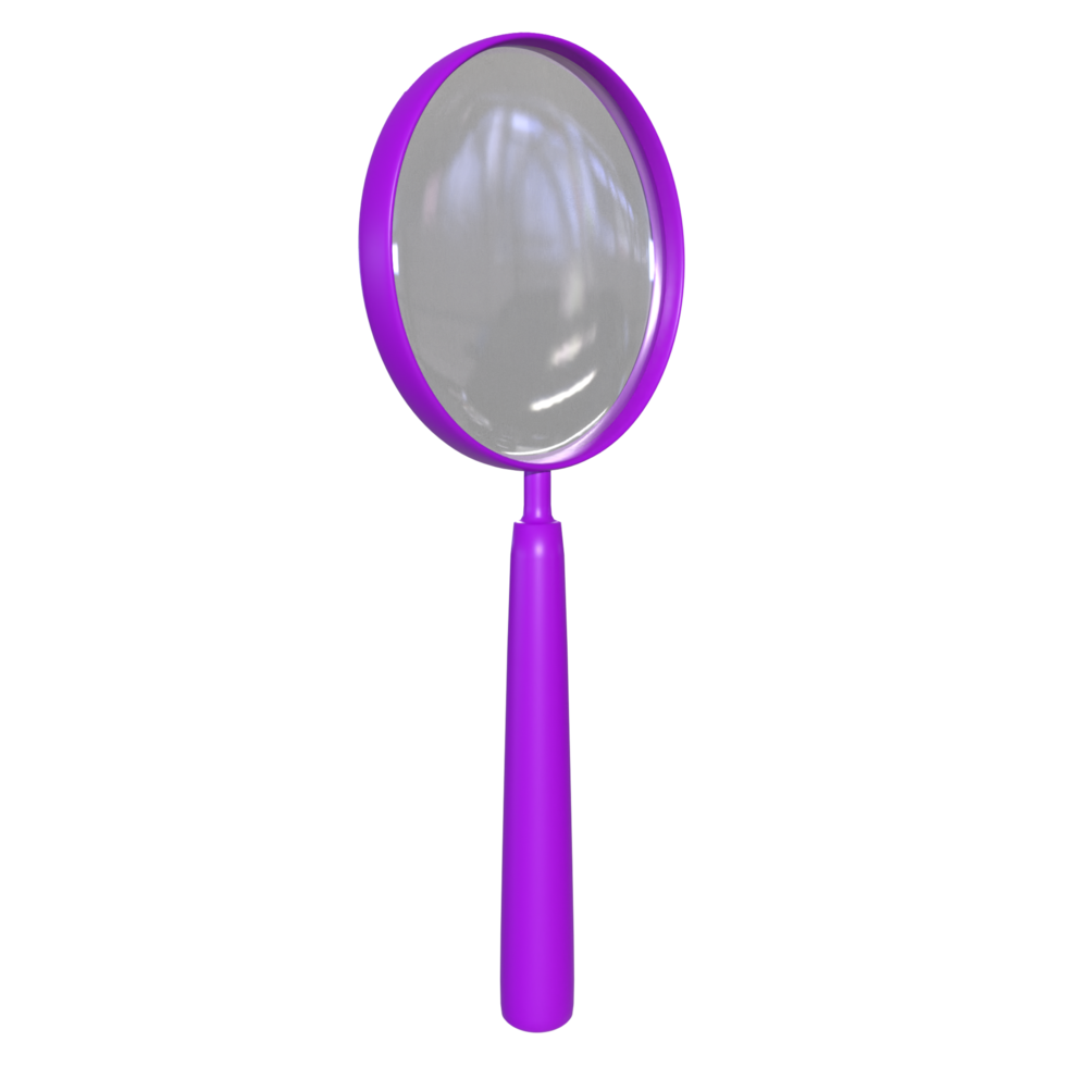 Magnifying glass isolated on transparent png