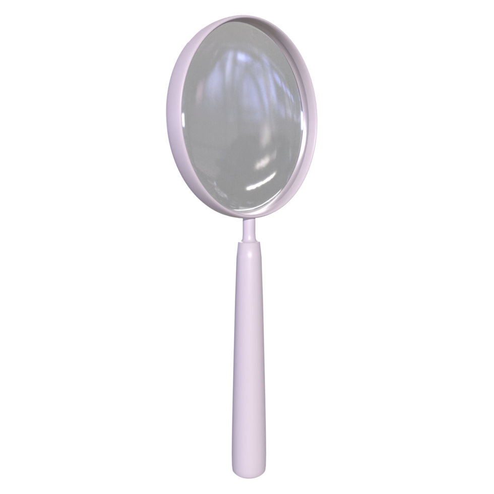 Magnifying glass isolated on transparent png
