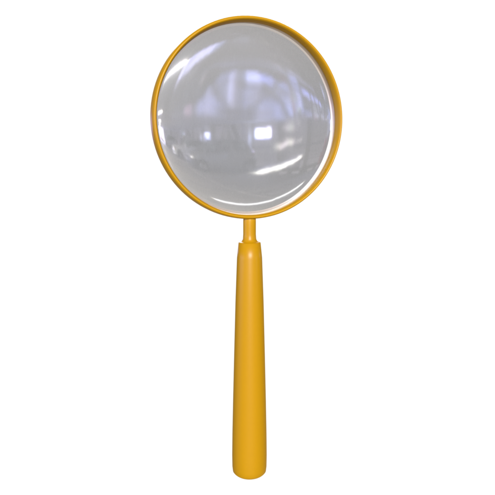 Magnifying glass isolated on transparent png