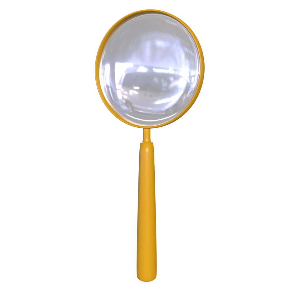 Magnifying glass isolated on transparent png