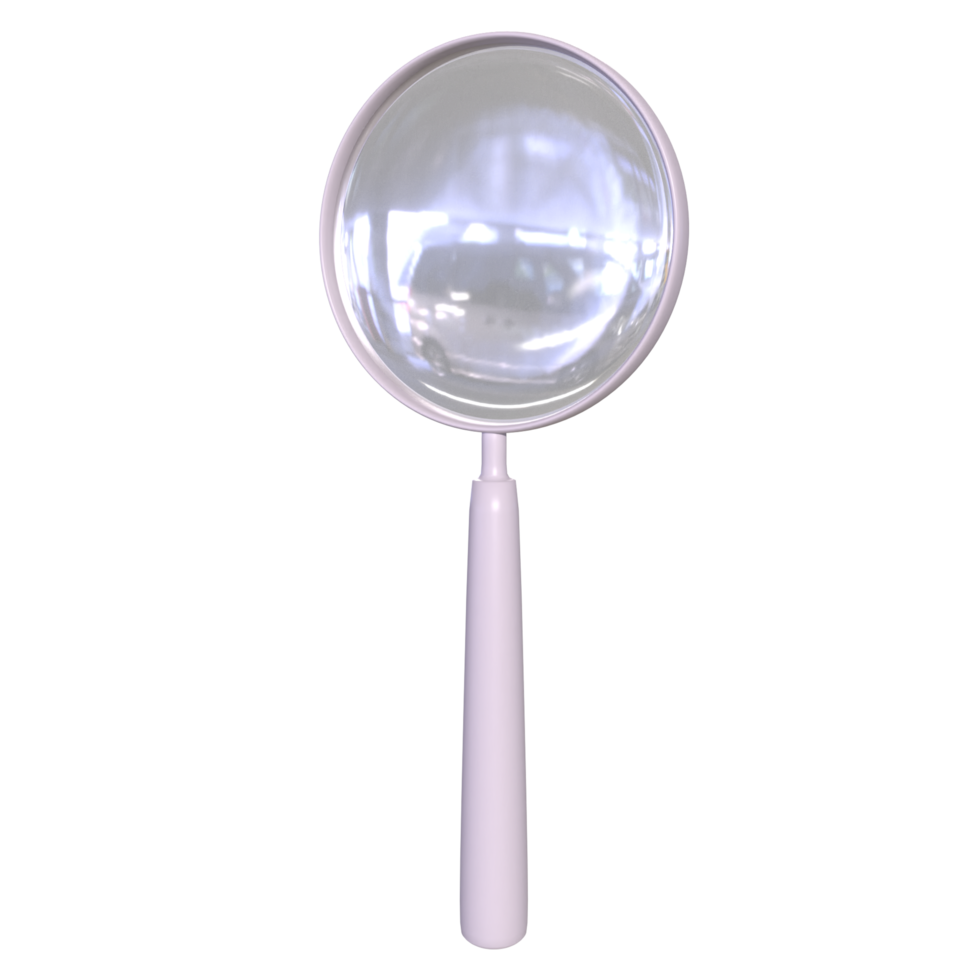 Magnifying glass isolated on transparent png