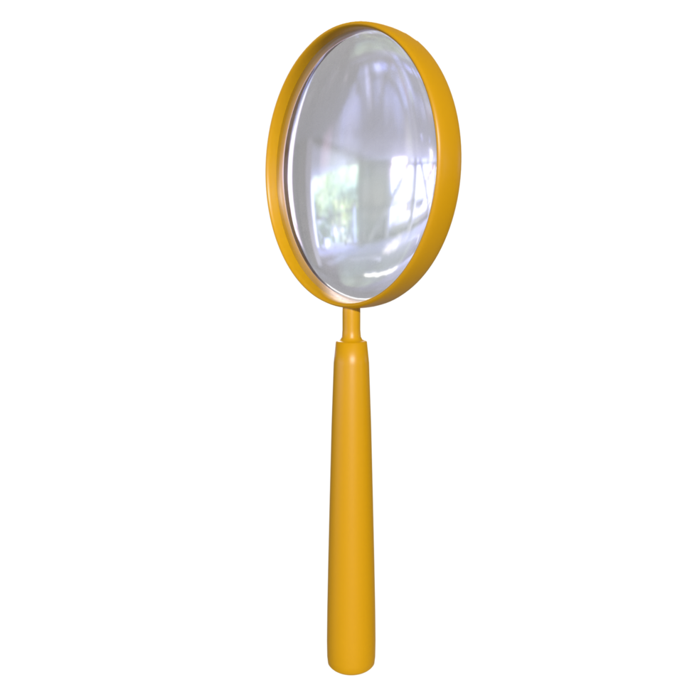 Magnifying glass isolated on transparent png
