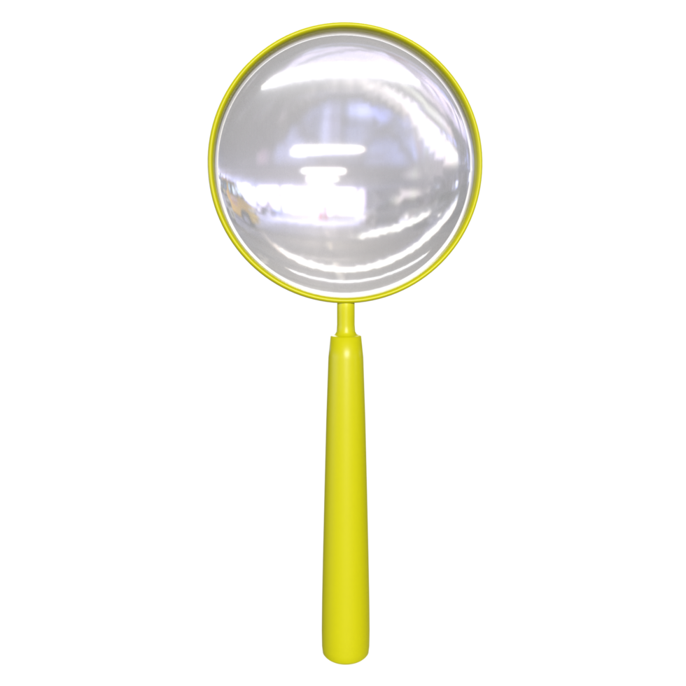 Magnifying glass isolated on transparent png