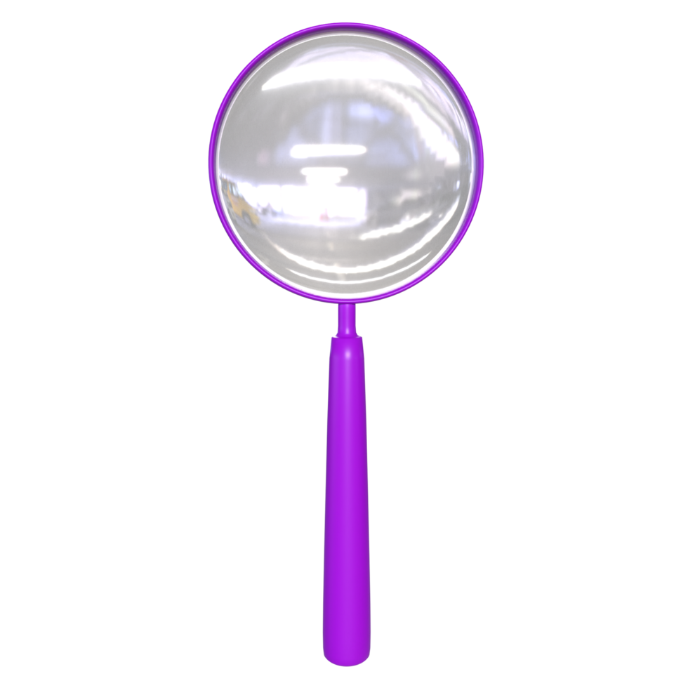 Magnifying glass isolated on transparent png