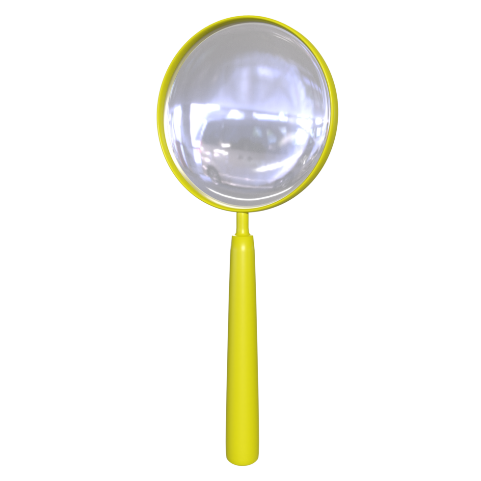 Magnifying glass isolated on transparent png