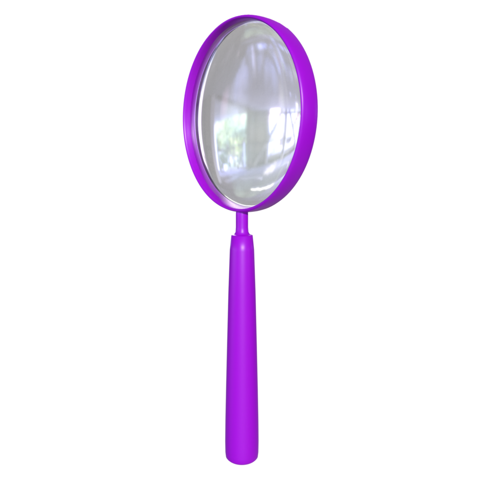 Magnifying glass isolated on transparent png