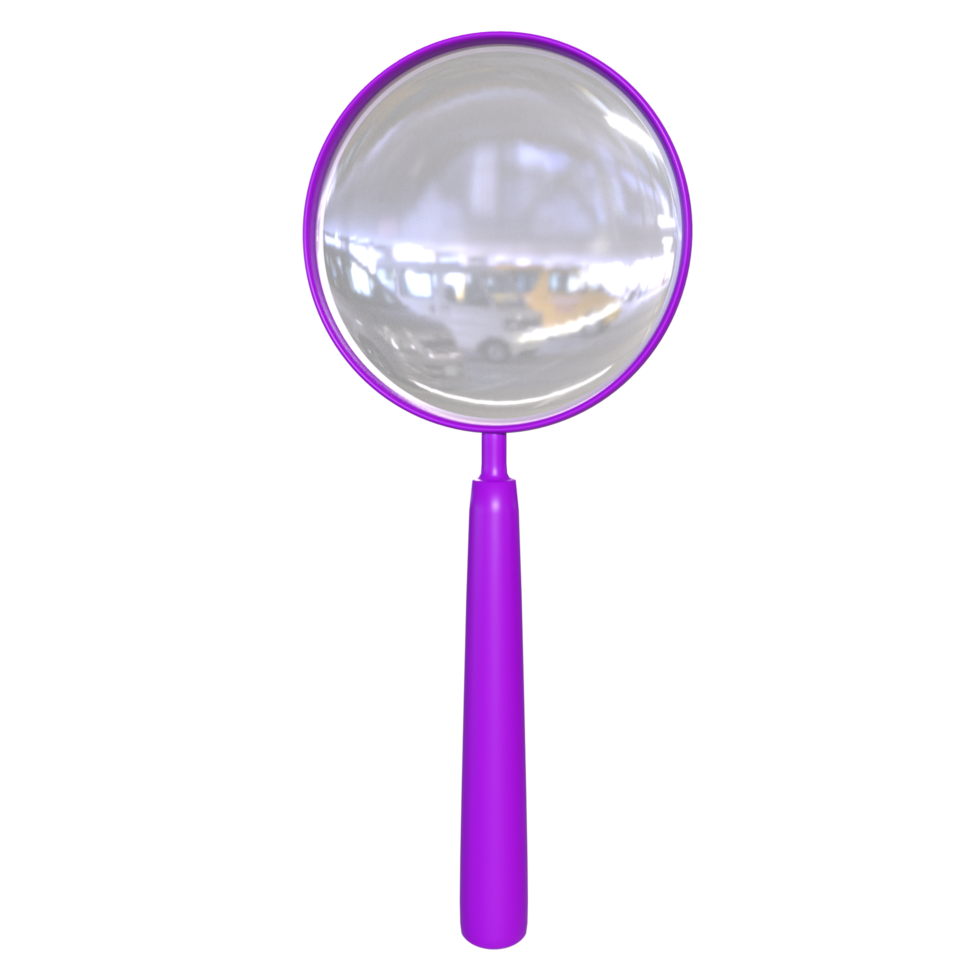 Magnifying glass isolated on transparent png