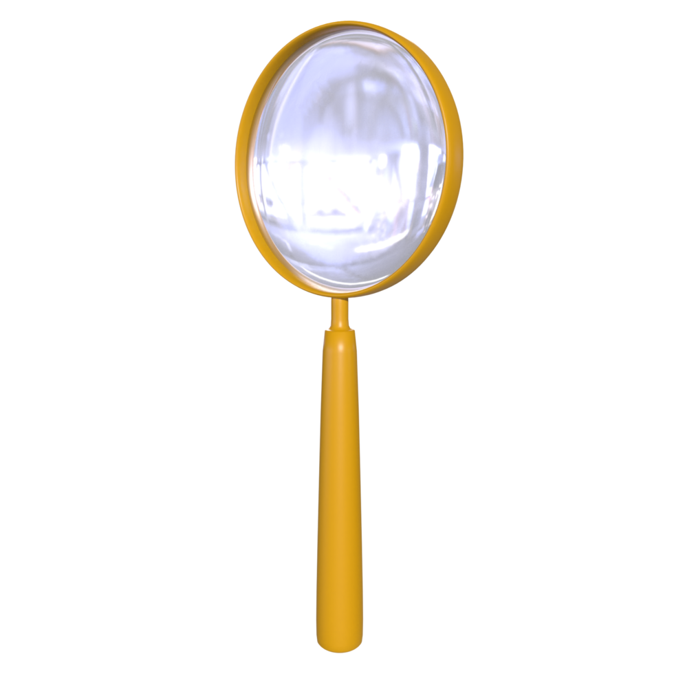 Magnifying glass isolated on transparent png