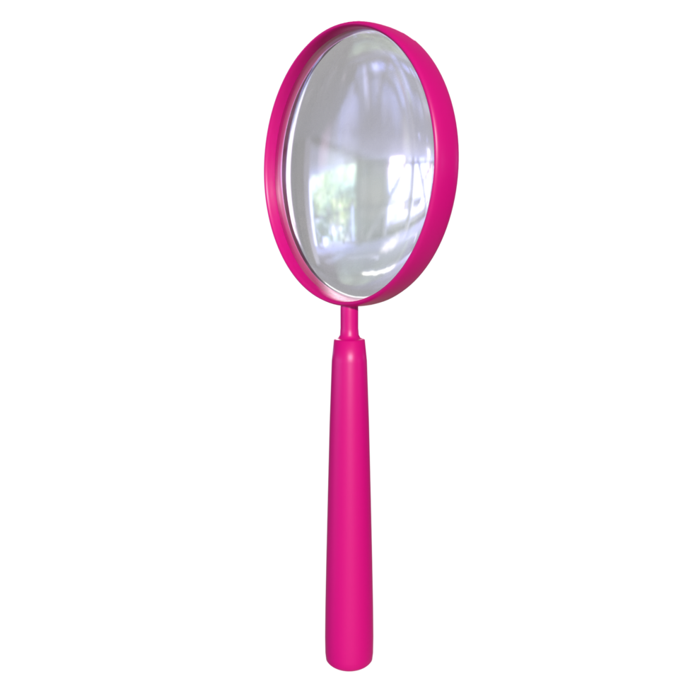 Magnifying glass isolated on transparent png