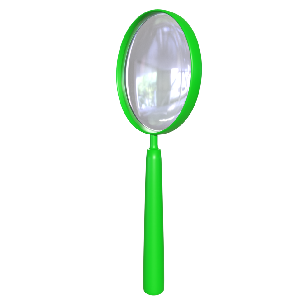 Magnifying glass isolated on transparent png