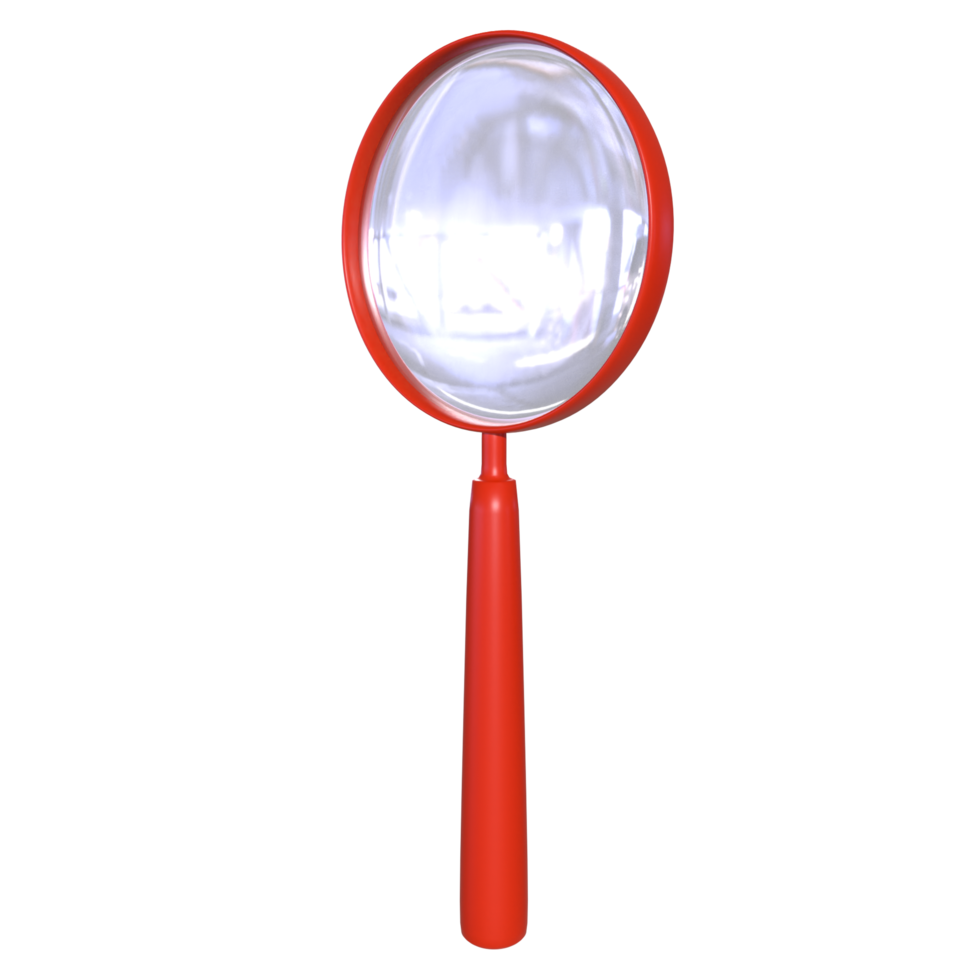 Magnifying glass isolated on transparent png