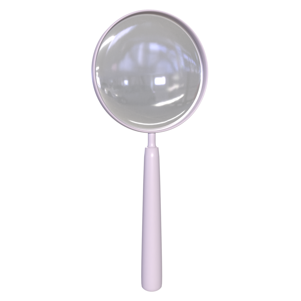 Magnifying glass isolated on transparent png