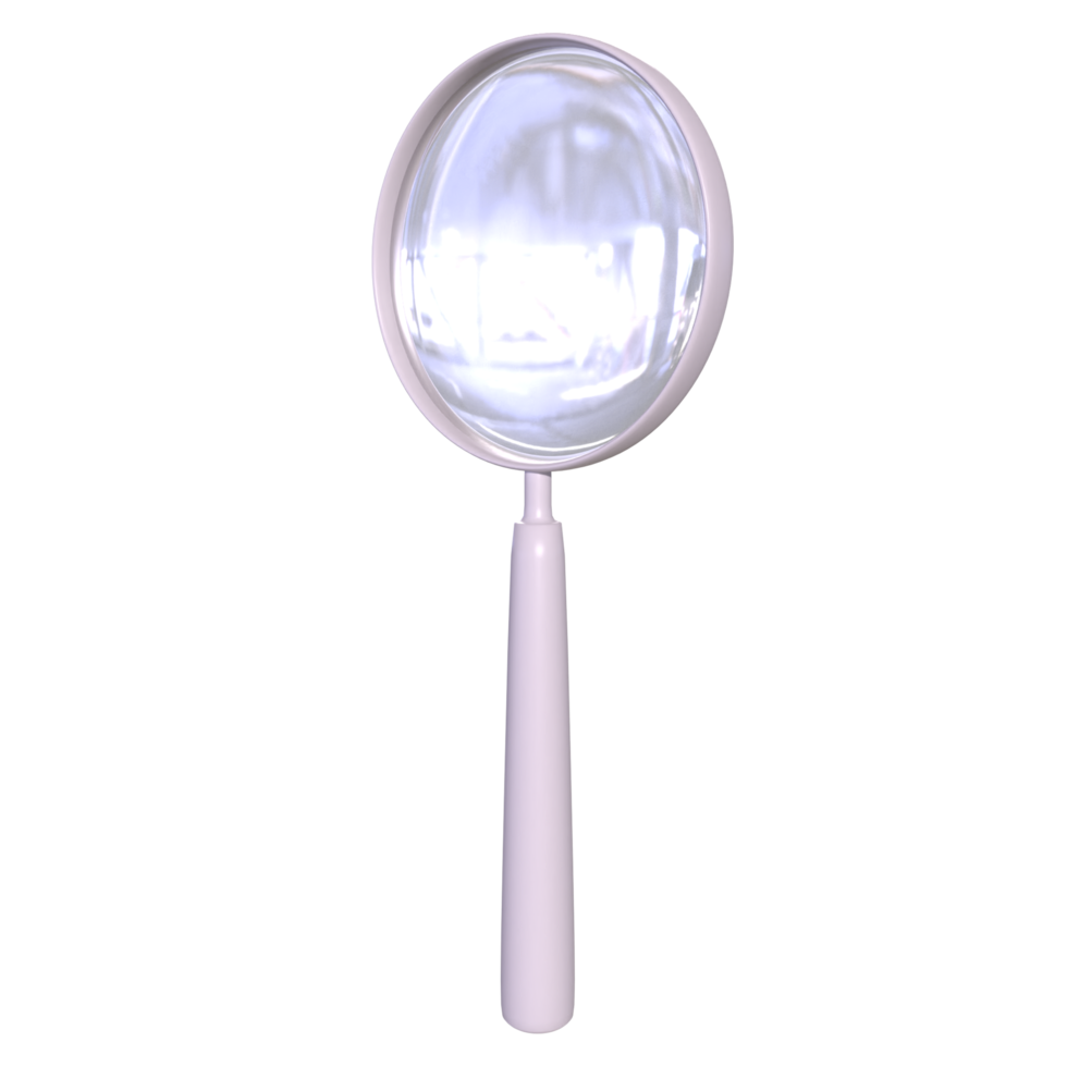 Magnifying glass isolated on transparent png