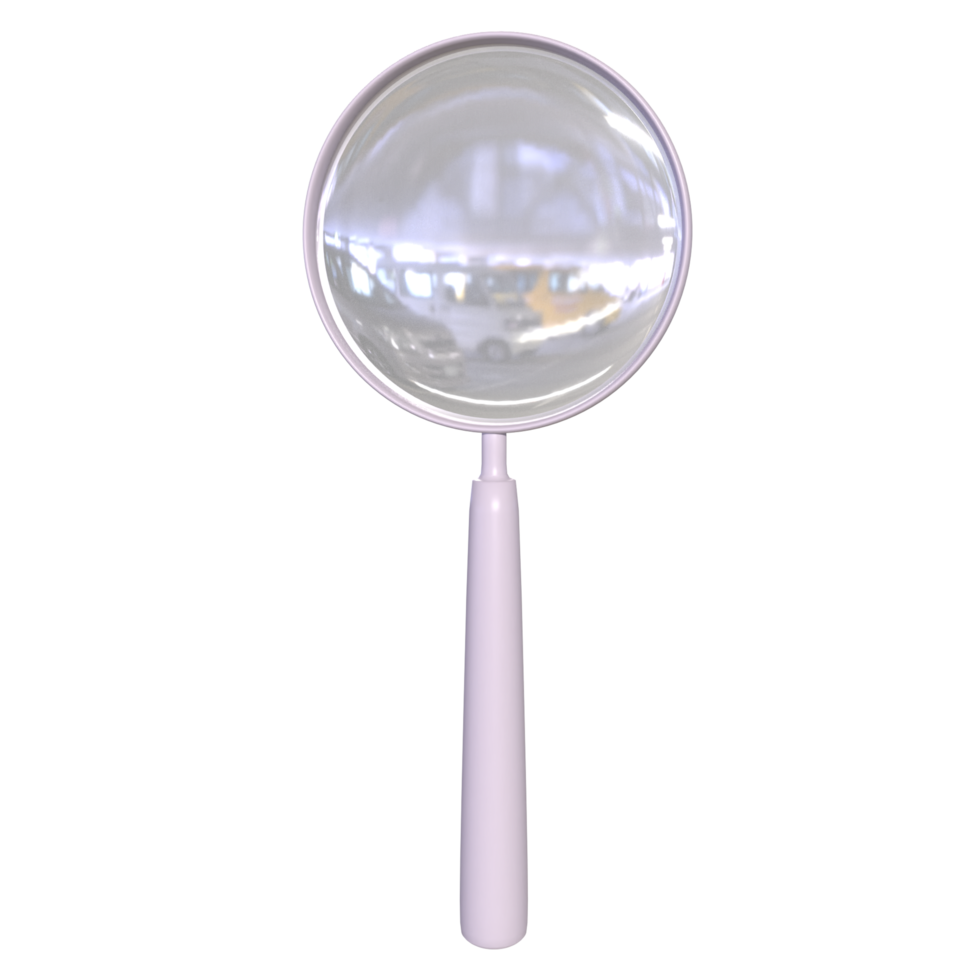 Magnifying glass isolated on transparent png