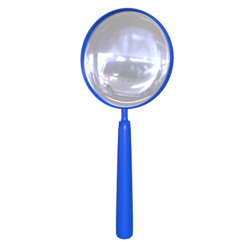 Magnifying glass isolated on transparent png