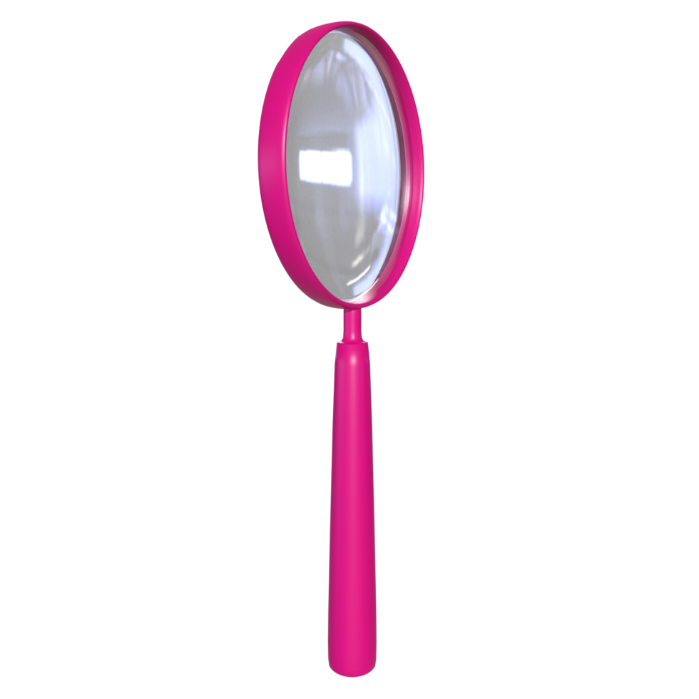 Magnifying glass isolated on transparent png