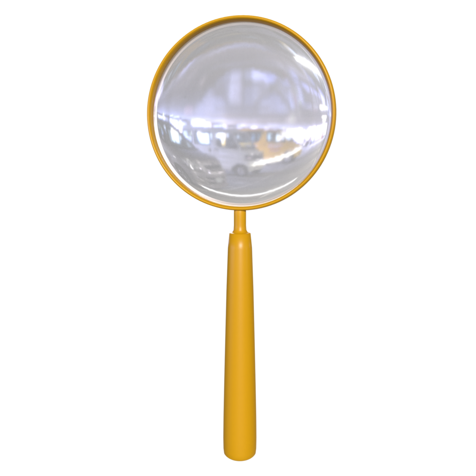 Magnifying glass isolated on transparent png