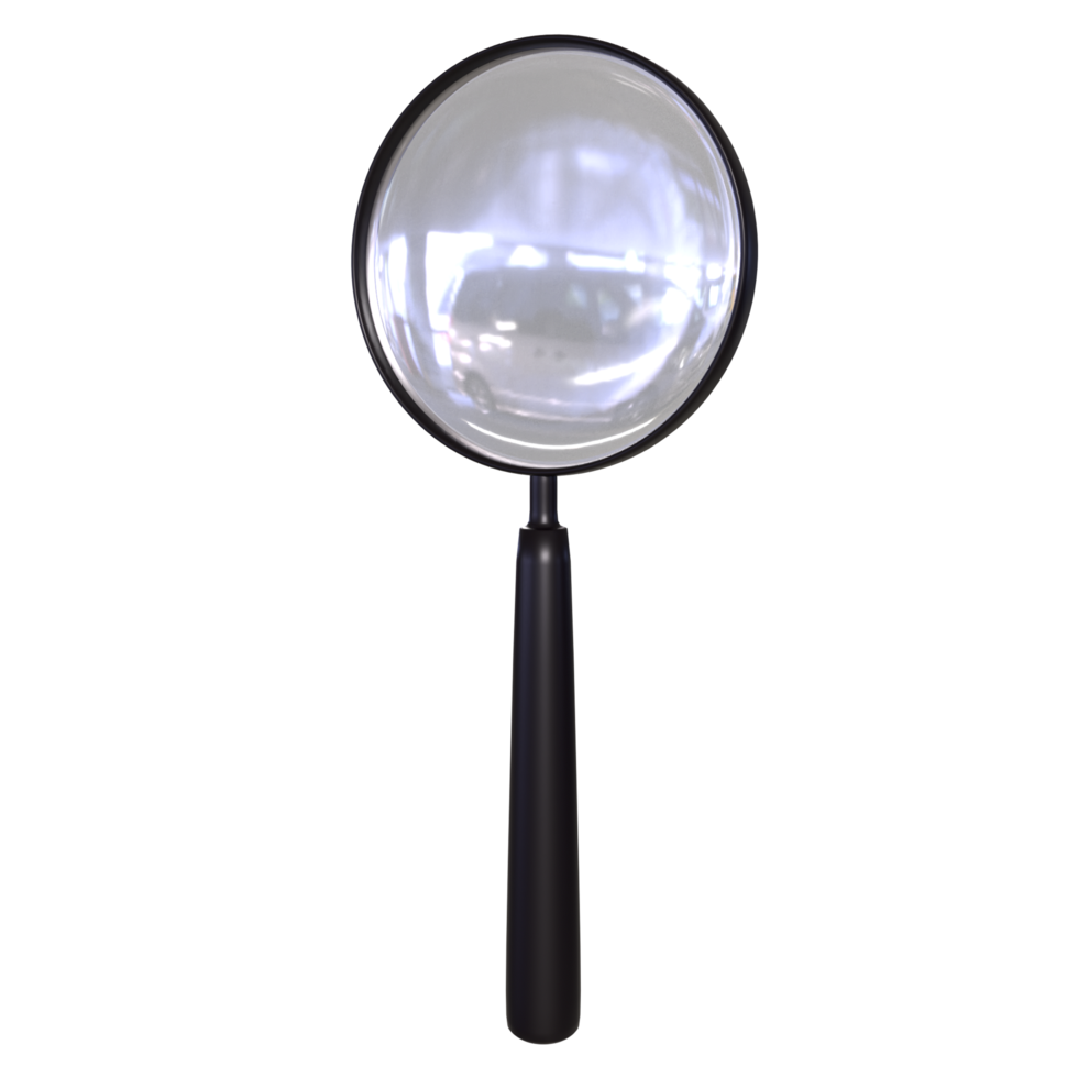 Magnifying glass isolated on transparent png