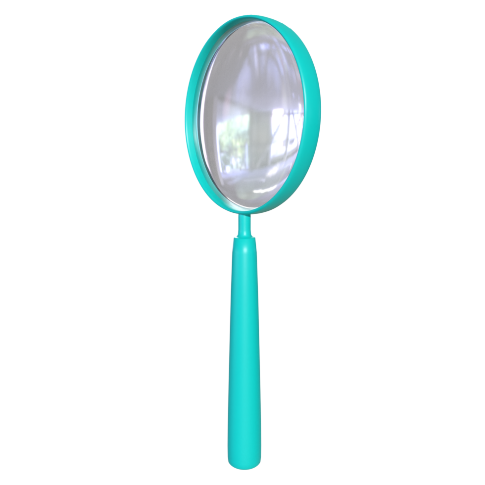 Magnifying glass isolated on transparent png
