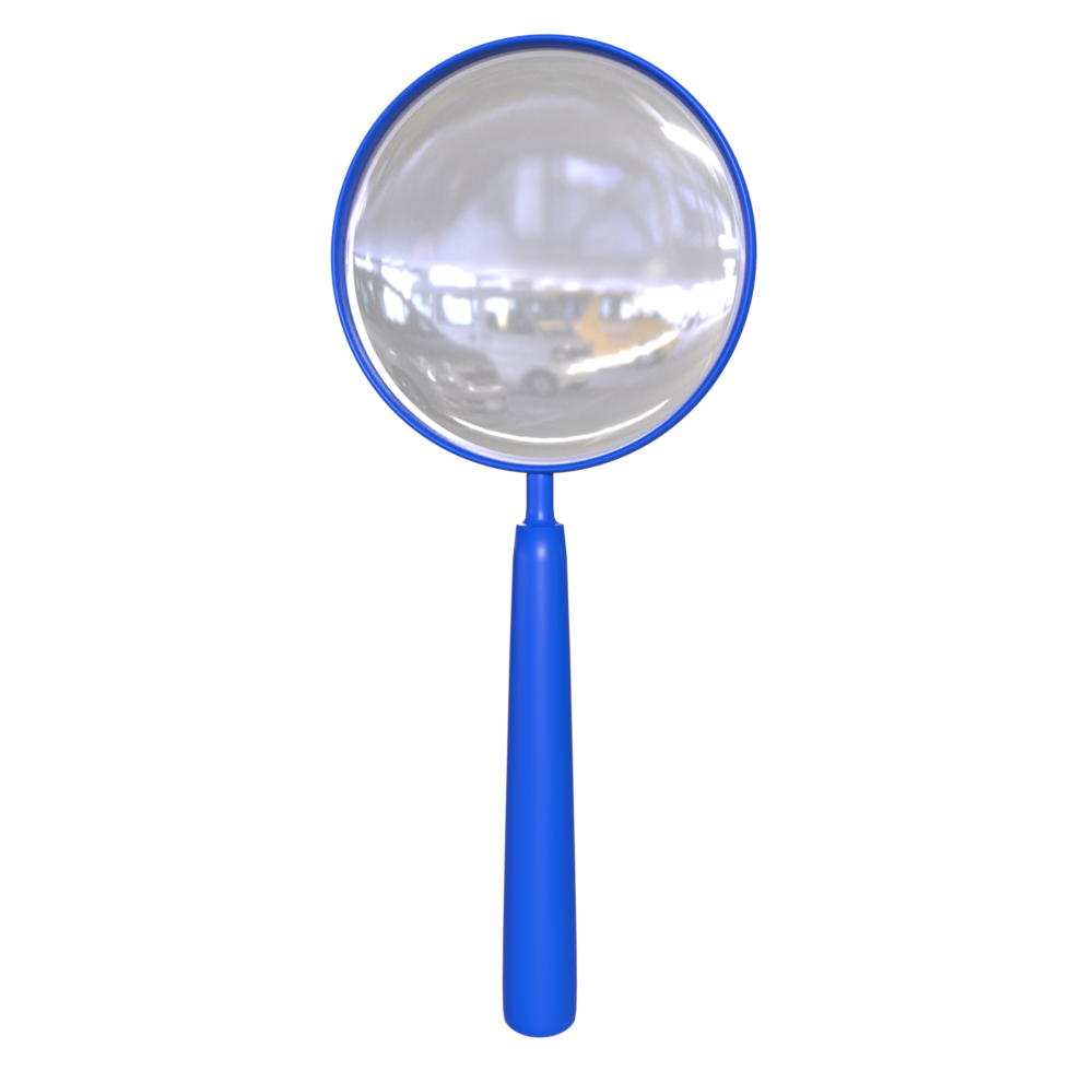 Magnifying glass isolated on transparent png