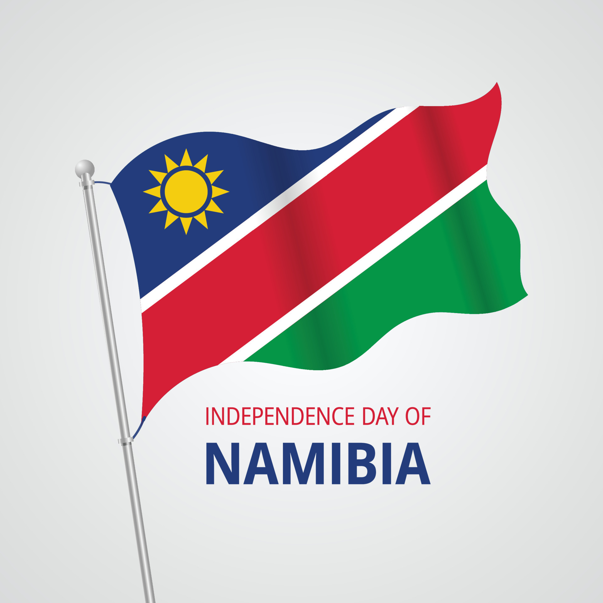 independence day of Namibia with Namibian Flag 19017635 Vector Art at