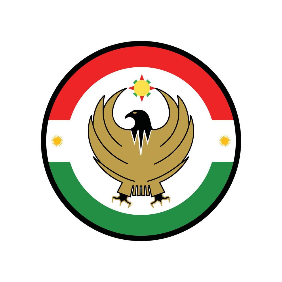 logotipo de vector de emblema regional de kurdistán