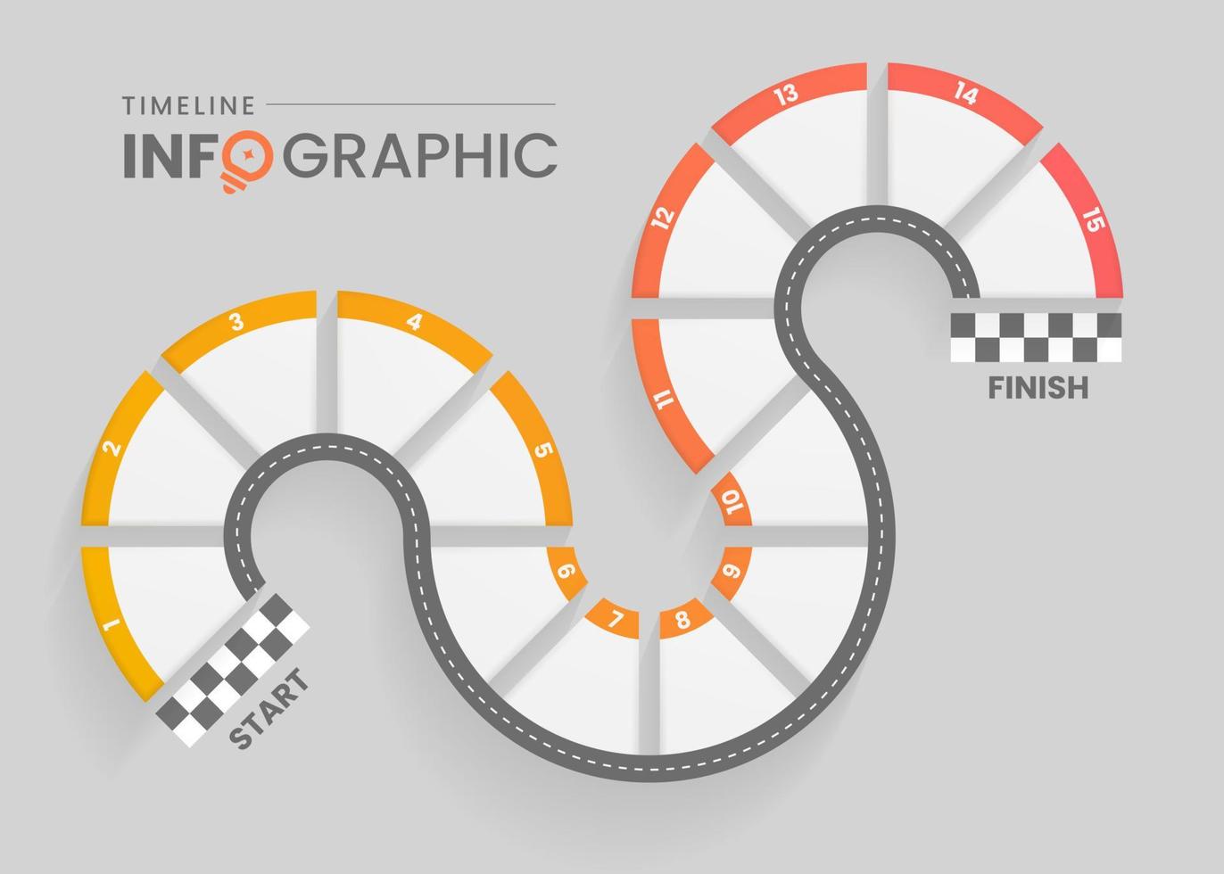 plantilla infográfica de línea de tiempo con ilustración de carretera para la visualización de datos de su negocio vector