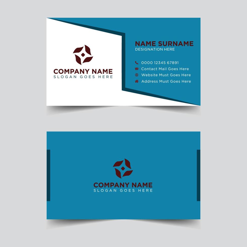 Professional business card template design vector illustration