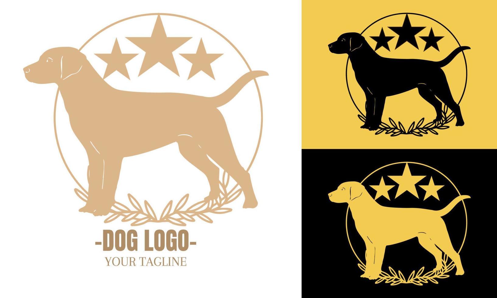 Ilustración de diseño de vector de logotipo de perro. concepto de logotipos modernos