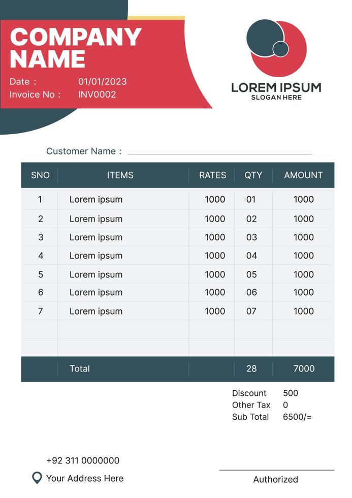 INVOICE PAD SLIP EPS FILE vector