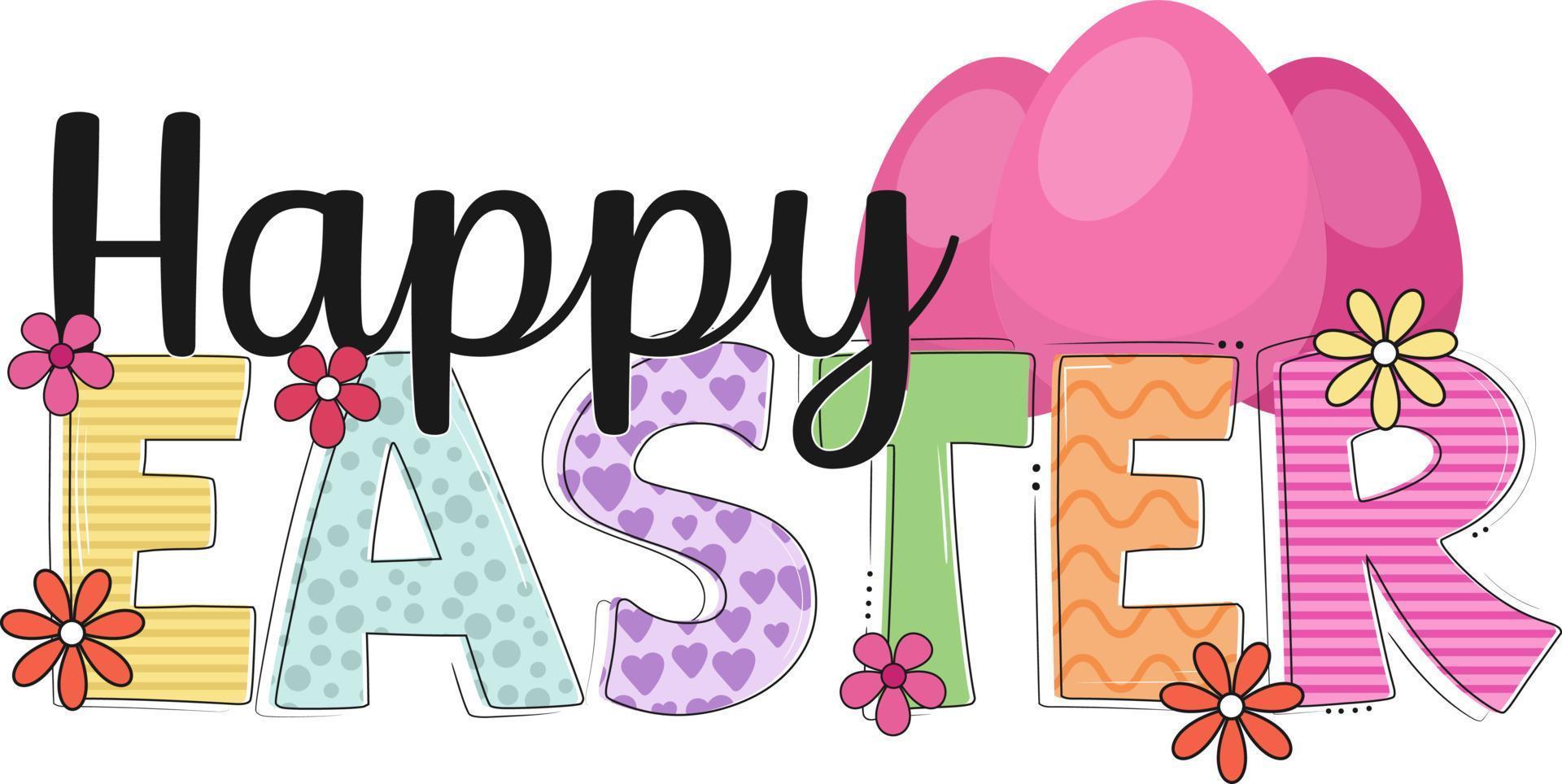 Happy Easter With Egg vector