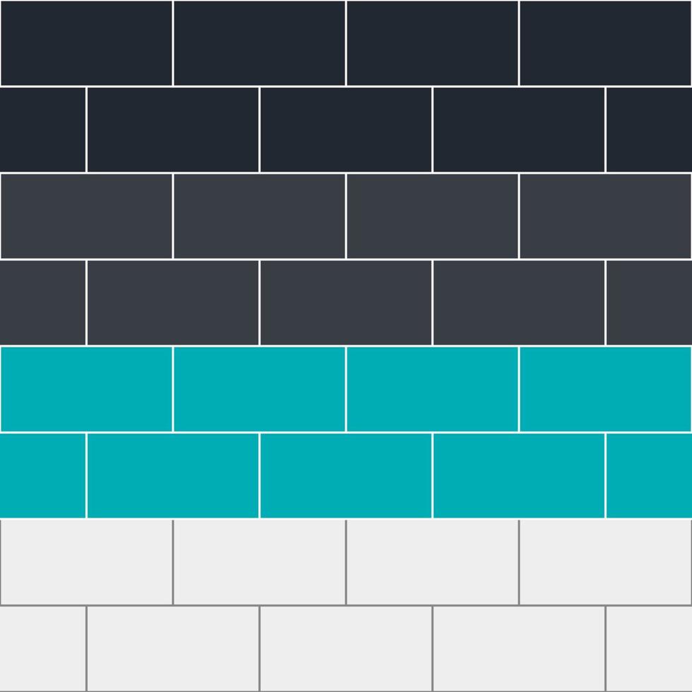 Block brick wall seamless pattern color texture background. vector