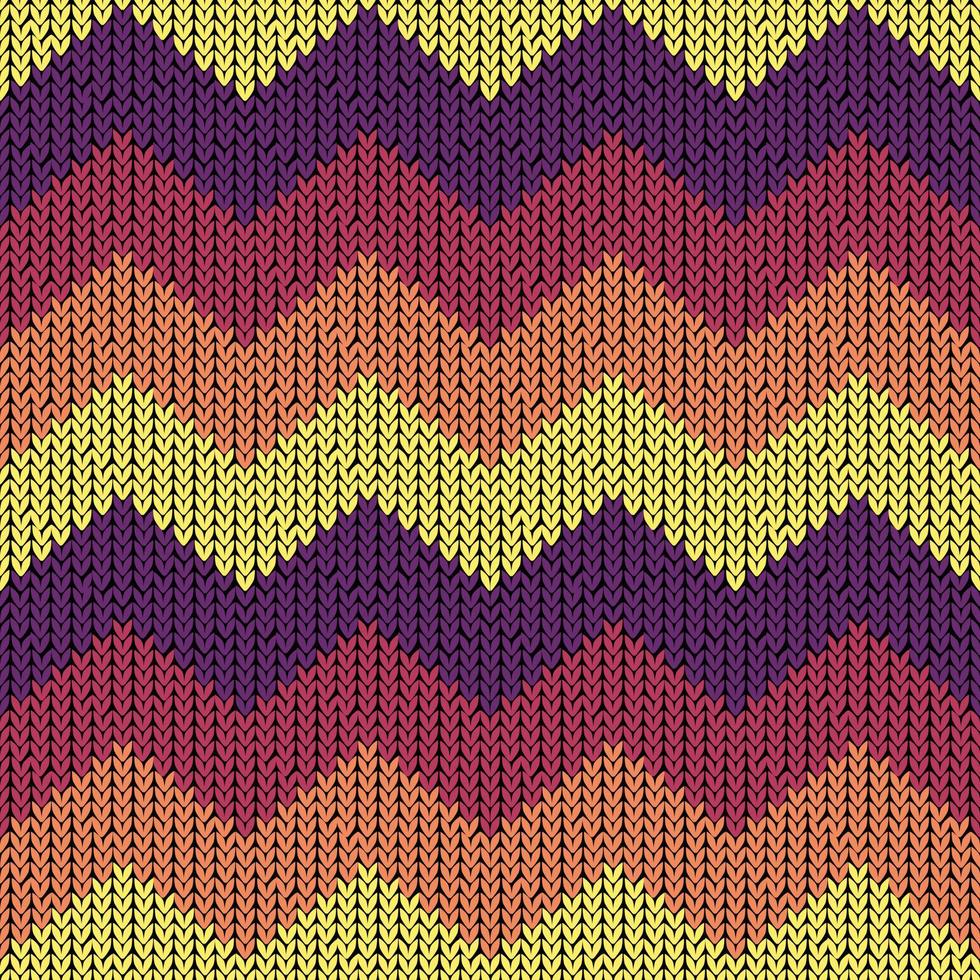 Seamless zigzag knitting pattern vector